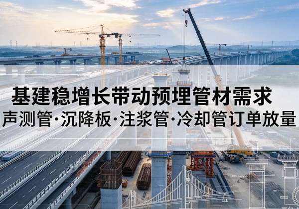 永丰基建稳增长带动预埋监测管材需求，声测管、沉降板、注浆管订单持续放量
